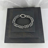 KONGE, oksidert armlenkje, 2 mm tråd