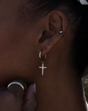 CROSS crystal hoops