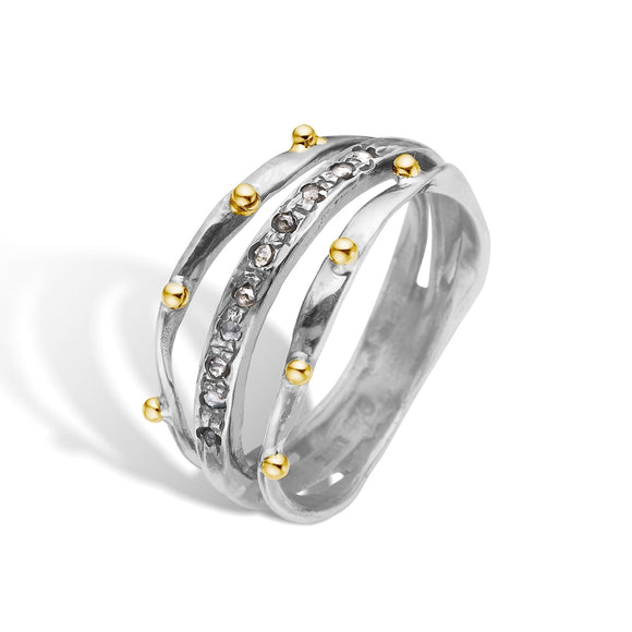Lotus Trio Pavé, ring (Str 54)