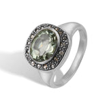 Frida Signet Pavé Green Amethyst, ring (str 55)