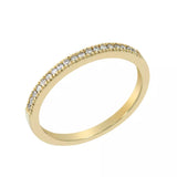 Sublime diamantring gult gull str. 54 (nr. 5083)