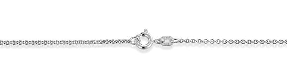 Ertekjede i sølv 1,5 mm lyst