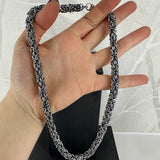 KONGE, oksidert halskjede, 1,5 mm tråd