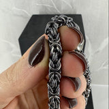 KONGE, oksidert halskjede, 1,2 mm tråd