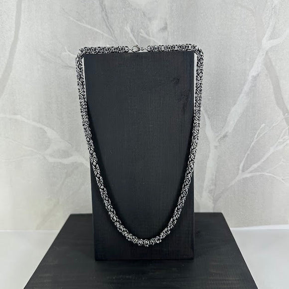 KONGE, oksidert halskjede, 1 mm tråd