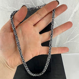 KONGE, oksidert halskjede, 1 mm tråd