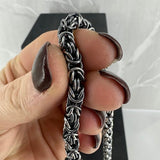 KONGE, oksidert halskjede, 1 mm tråd