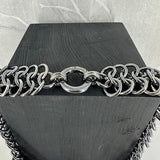 BRYNJE, oksidert halskjede, 2 mm tråd