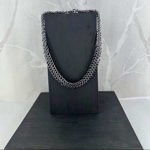 BRYNJE, oksidert halskjede, 1,5 mm tråd