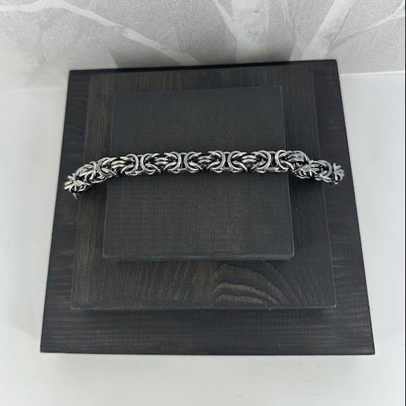 KONGE, oksidert armlenkje, 2 mm tråd