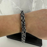 KONGE, oksidert armlenkje, 2 mm tråd