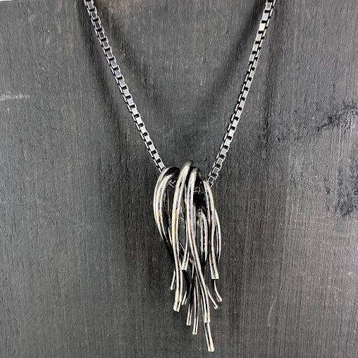 Veneziansk sølvkjede 1,4 mm oksidert