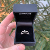 2 mm glatt ring med stein