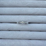 2 mm glatt ring med stein