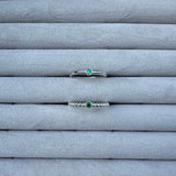 2 mm glatt ring med stein