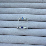 2 mm glatt ring med stein