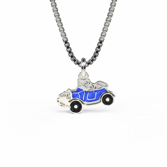 Veteranbil-smykke til barn - blå