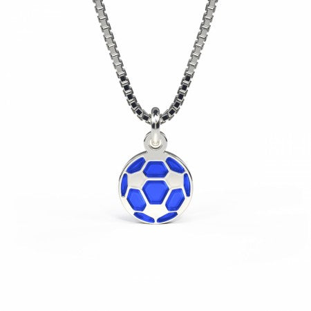 Fotballsmykke til barn - blå