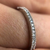 Sublime diamantring kvitt gull str. 52/49(nr. 5084)